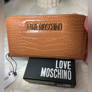 Love Moschino Long Croc Wallet NWT